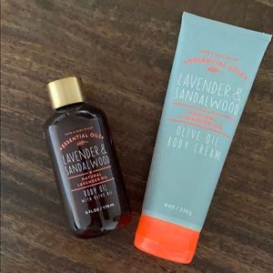 Body oil and cream set